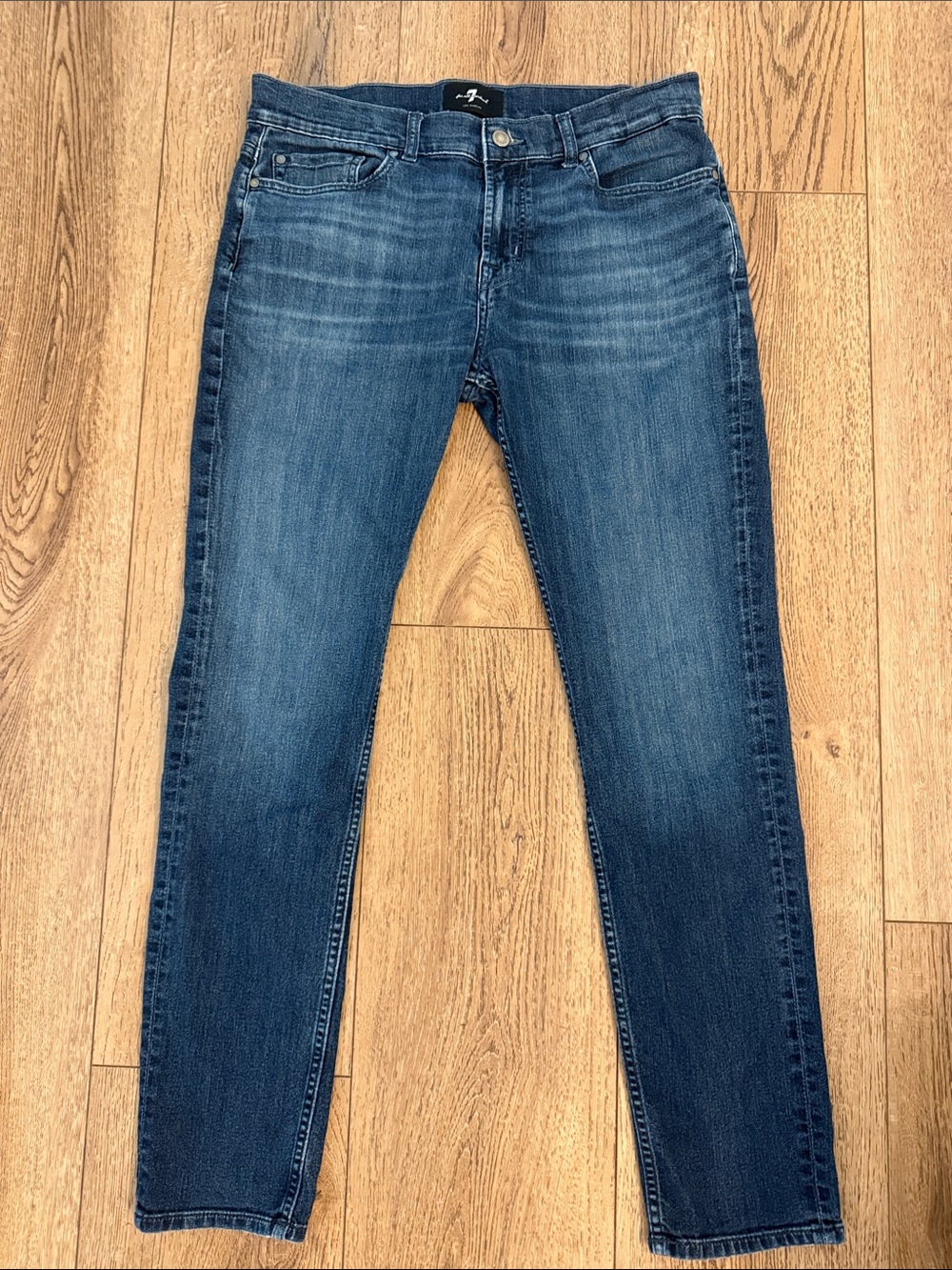 7 For All Mankind Men's Skinny Jeans - Medium Blue